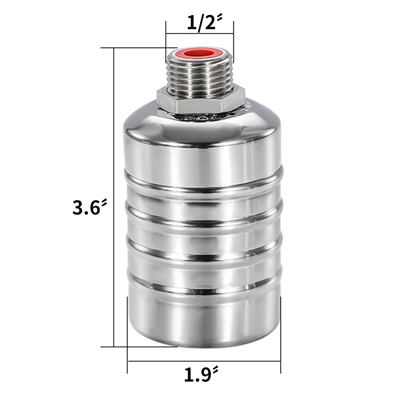 MEUPMEOP 1/2" to 3/4" Water Float Valve Ball Float Valve Automatic Water Level Control Valve Auto Fill Shut Off Float Valve for Water Tank