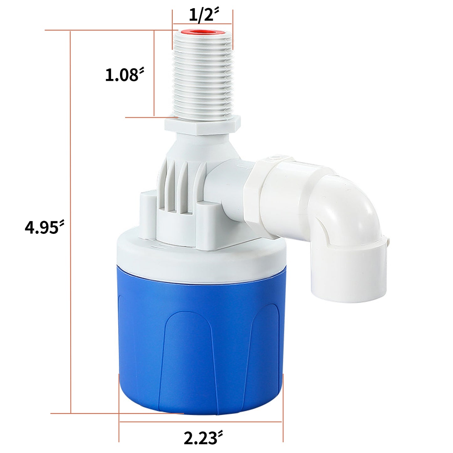 MEUPMEOP 1/2" Water Float Valve Automatic Water Level Control Valve No Electricity Needed Auto Fill Shut Off Mini Float Valve