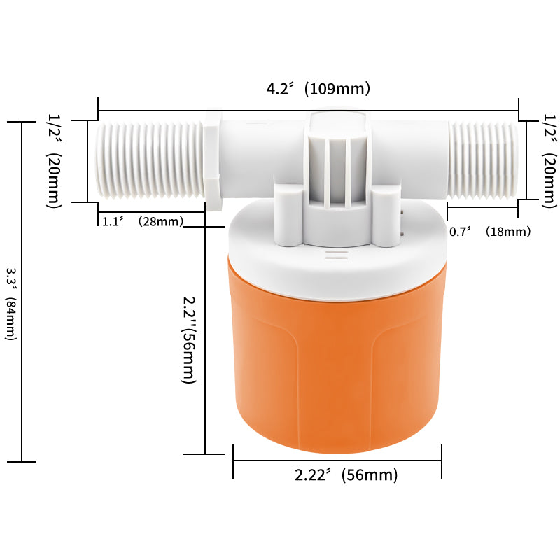 MEUPMEOP New Automatic Water Level Control Valve Livestock Drinking 1/2" Water Float Valve 3/4" Water Tank Float Valve