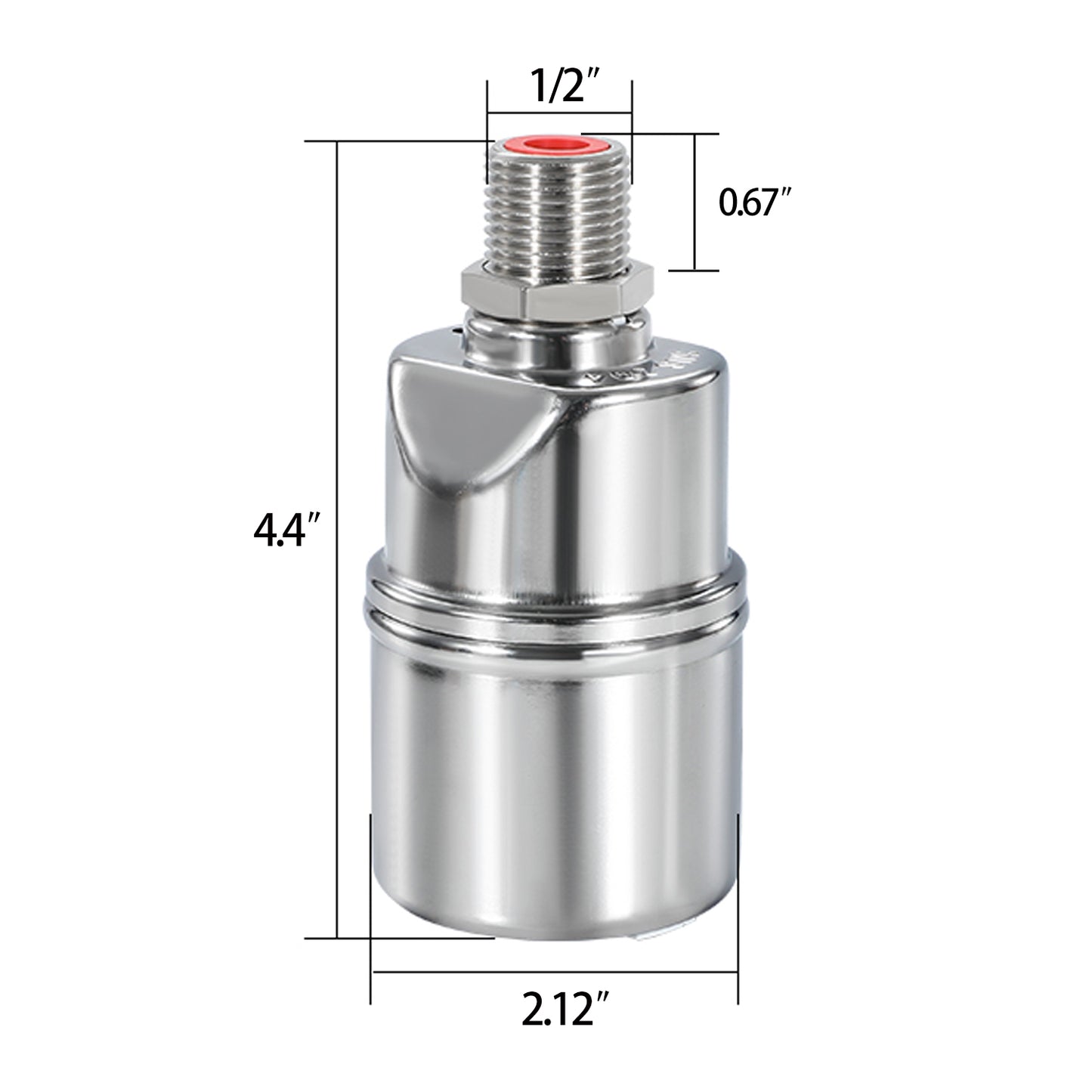 MEUPMEOP 1/2" 3/4" Water Float Valve Automatic Water Level Control Valve  Stainless Steel Float Valve for Water Tank,Water Pond